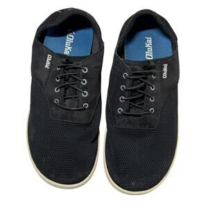 OluKai Nohea Moku Men's Slip On Sneakers Size 8.5 Black Drop In Heel Water Shoes